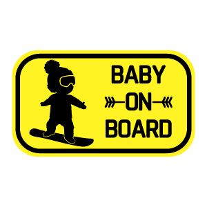 Наклейка Baby on Snowboard