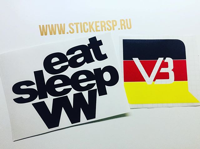 Eat sleep volkswagen наклейка