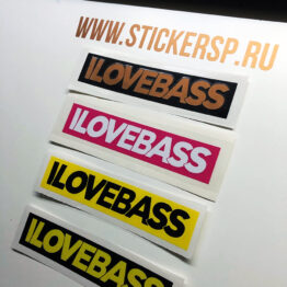 Наклейка I love bass SPL