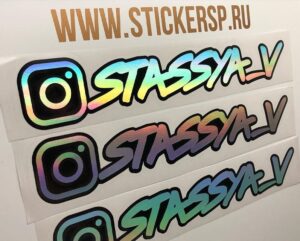 наклейка инстаграм на авто